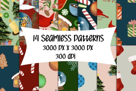 14 Seamless Christmas Patterns for Creative Freedom