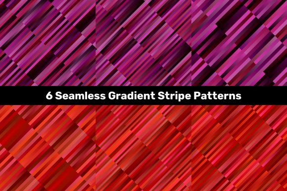 6 Seamless Gradient Stripe Patterns: A Versatile Design Resource