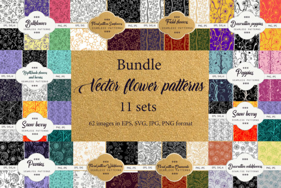 A Bundle of Floral Seamless Patterns: A Versatile Design Resource for Modern Creatives