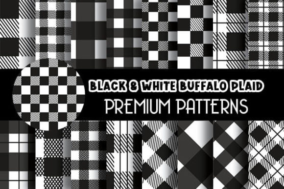 Black and White Buffalo Plaid Patterns