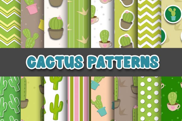 Cactus Digital Paper Patterns for Streamlined Creative Workflows