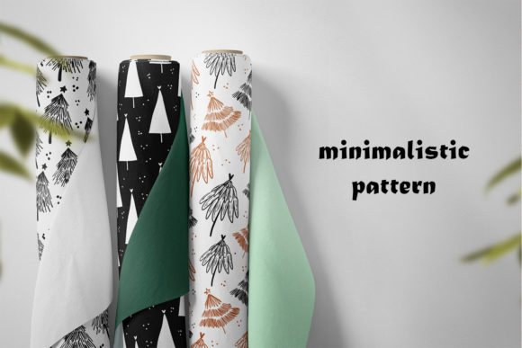 Christmas Trees Minimal Patterns: Versatile Seamless Designs for Modern Creatives