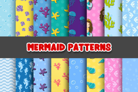 Mermaid Digital Papers Patterns