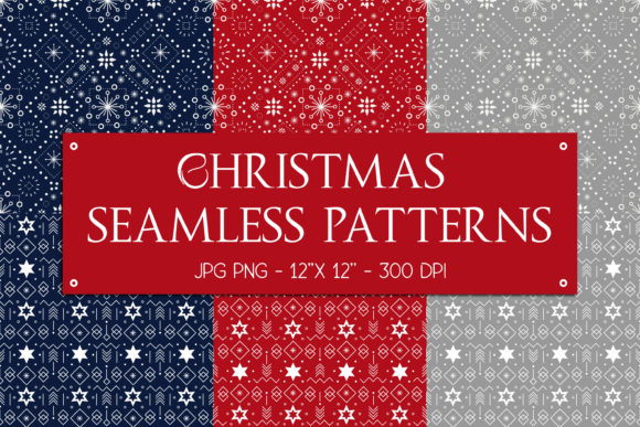 Ornamental Christmas Seamless Patterns for Creative Projects
