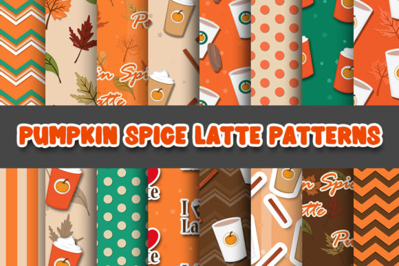 Pumpkin Spice Latte Digital Patterns for Strategic Creative Projects