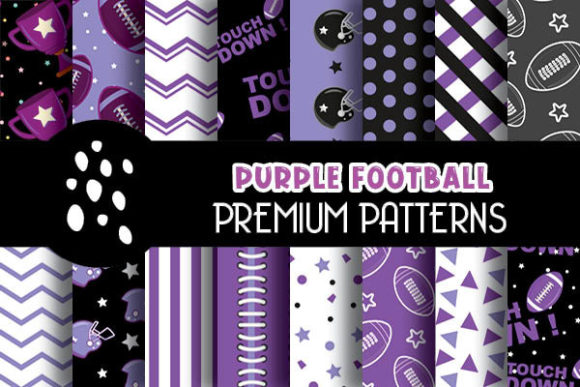 Purple Football Digital Papers Patterns for Practical Creative Workflows