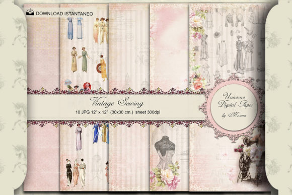 Reviving Vintage Sewing with Paper Dress Patterns and Digital Paper Craft
