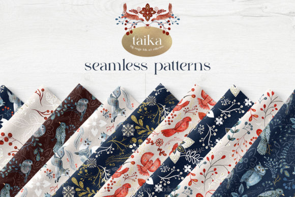 Taika Folk Seamless Patterns