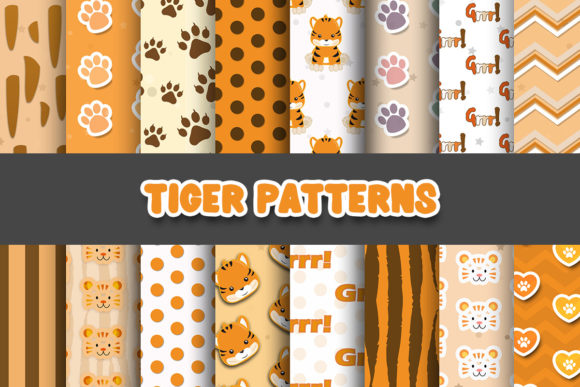Tiger Digital Patterns Papers Strategic Design Assets for Branding and Creative Work