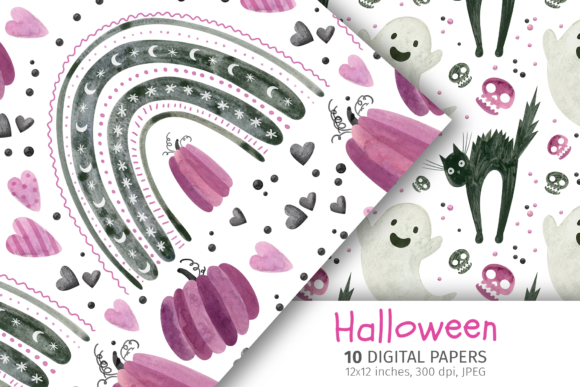 Unlock the Magic of Purple Halloween Patterns: Digital Paper for Spooky & Stylish Decor