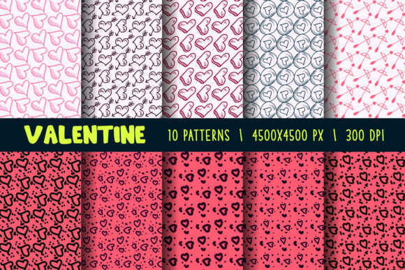 Unlock Your Creativity with the Valentine Digital Paper Patterns Design Bundle