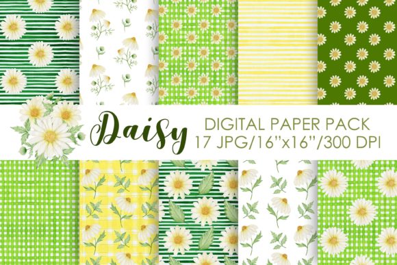 Watercolor Daisy Seamless Patterns: A Versatile Design Resource for Creatives and Professionals