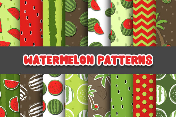 Watermelon Digital Papers Patterns